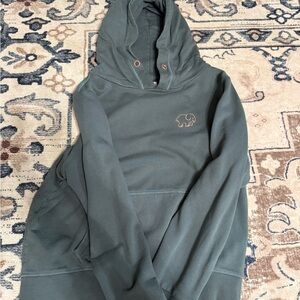 Ivory Ella Green Hoodie with Elephant Logo